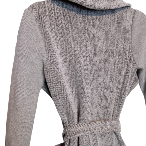 Anthropologie Dolan Northfield fleece sweater wrap jacket XS heather grey - Picture 10 of 12